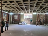 Metán avanza en la obra del SUM en el Colegio Secundario Juan Carlos Dávalos