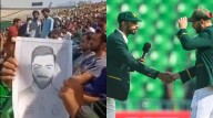 Virat Kohli Fan Spotted In Lahore! Spectator Displays Painting Of Team India Star During PAK vs SA 1st Test; Video