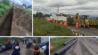 Habitantes Xoxtla detienen obras para introducción de tubería; ayuntamiento envía policías municipales
