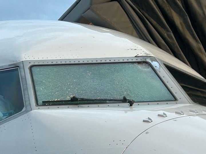 Mystery object hits United Airlines flight's windshield, pilot left bloody