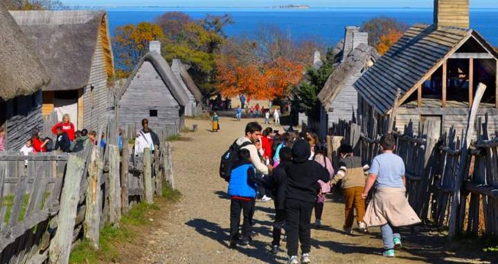 New Bedford third graders do field studies into pilgrim history at Plimoth Patuxet Museums