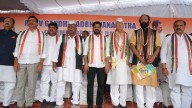 Telangana CM Revanth Reddy pays Tribute to Rajiv Gandhi at Sadbhavana Yatra in Charminar