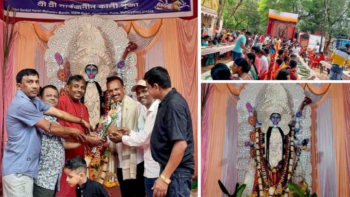 Pune: Over 10,000 Devotees Gather For Grand Maa Kali Puja At NIBM Road