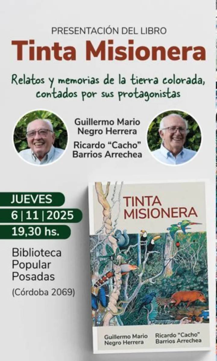 El 6 de noviembre presentarán en Posadas el libro  "Tinta Misionera"