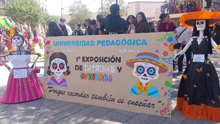 Ayala: estudiantes de la UPN denuncian retiro injustificado de su exposición de Día de Muertos