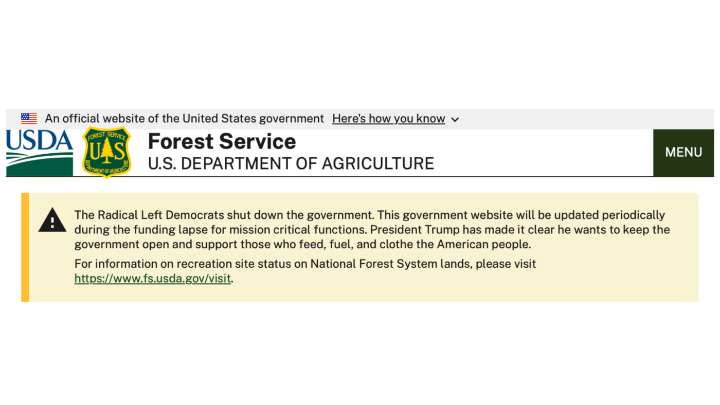 Democrats take legal aim at "the Radical Left" language during shutdown : NPR