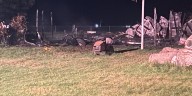 Crews battle large barn fire late Sunday night