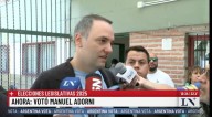 "Sos una basura". Insultaron a Manuel Adorni cuando fue a votar en las elecciones 2025