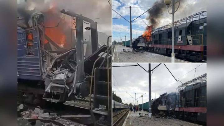 At least 1 dead, dozens injured as Russian drones strike Ukrainian railway station