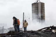 Large fire destroys Penn Township dairy barn