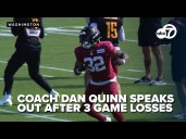 Commanders Head Coach Dan Quinn hosts a press conference after losing streak