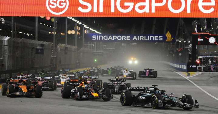 Russell arrasa en Singapur, Norris recorta distancias y Alonso salva el error de Aston Martin