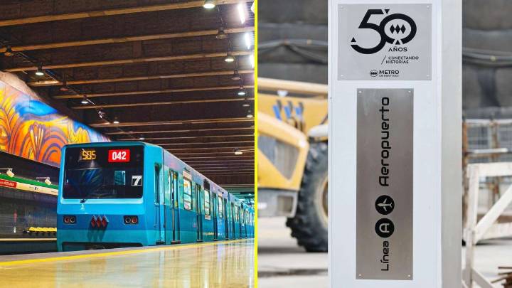 Así será el viaje en Metro desde la Línea 7 hasta el aeropuerto de Santiago