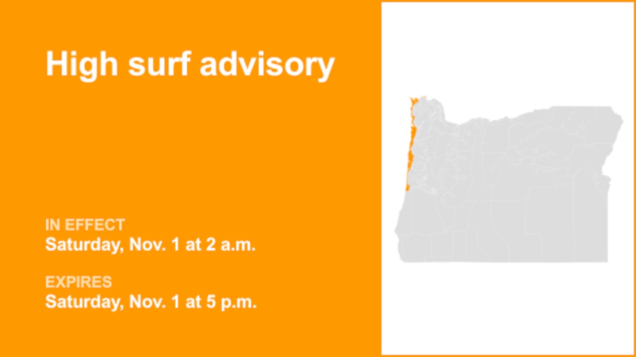 High surf advisory for Oregon for Saturday