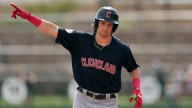 Rough start: Cleveland's Chase DeLauter drops fly ball in center field on first ball hit to him in majors