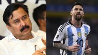 Minister knocks away channel microphones for asking about Lionel Messi; verbal tussle with party members