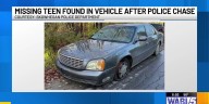 Missing teen found in vehicle involved in a police chase in central Maine