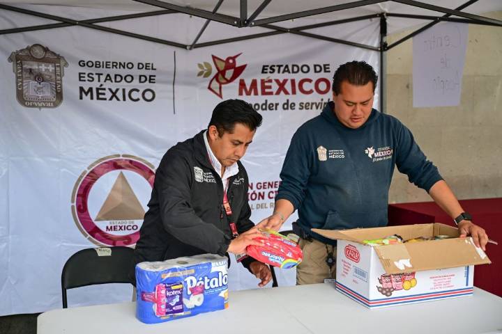 Instala Gobernadora Delfina Gómez 3 centros de acopio en apoyo a damnificados en Puebla, Hidalgo y Veracruz