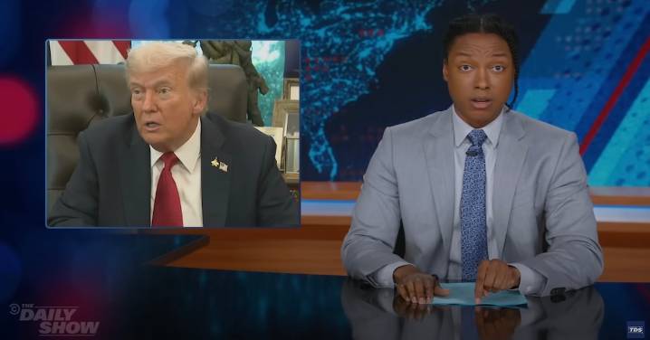 Daily Show Mocks Trump Over Clumsy Reaction to Ghislaine Maxwell Pardon Question