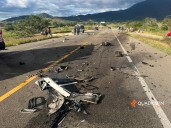 Muere conductor por choque sobre el libramiento de Ejutla de Crespo