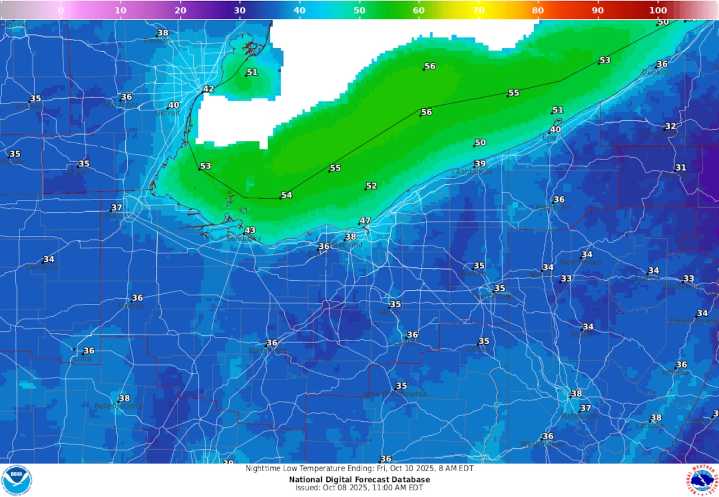 First frost chances to hit parts of Northeast Ohio this week