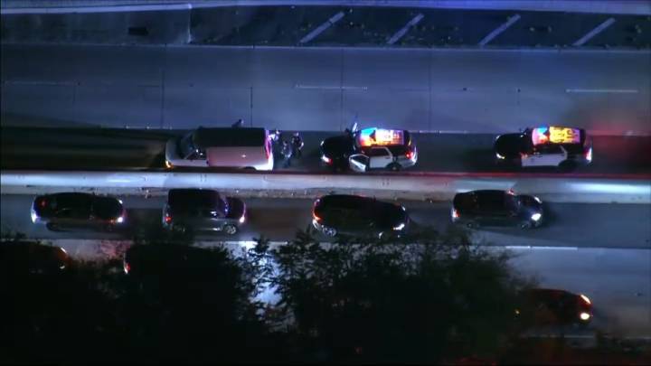Man hit by car during chase on 110 Freeway in Highland Park