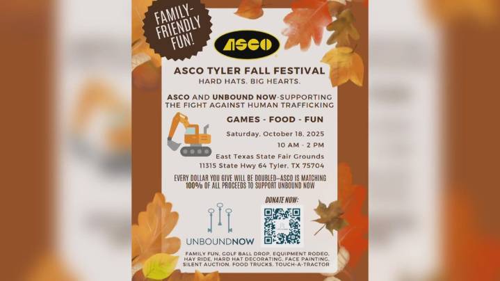 ASCO Equipment holding Tyler fall festival to support fight against human trafficking