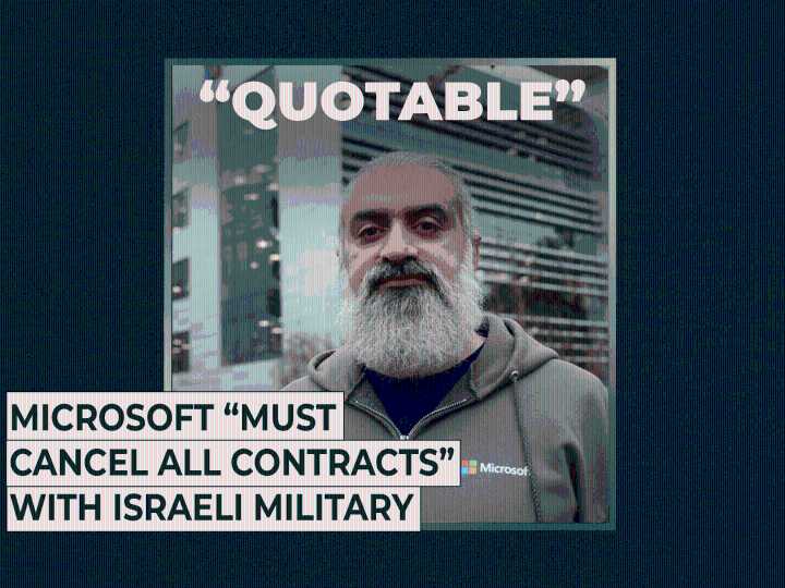 Microsoft “must cancel all contracts” with Israeli military