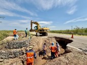 Colapsó parte de Ruta Nacional 16
