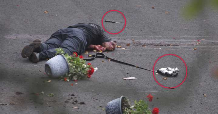 Image of Manchester synagogue suspect appears to show knife used in terror attack and vest police feared might be a bomb