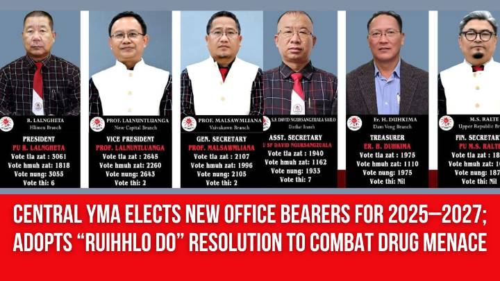 Central YMA Elects New Office Bearers for 2025–2027; Adopts “Ruihhlo Do” Resolution to Combat Drug Menace