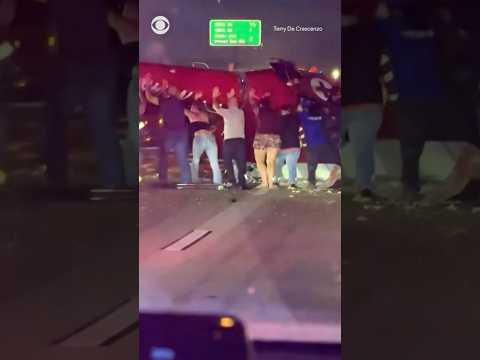 Bystanders help nurse pinned under helicopter wreckage in Sacramento #shorts