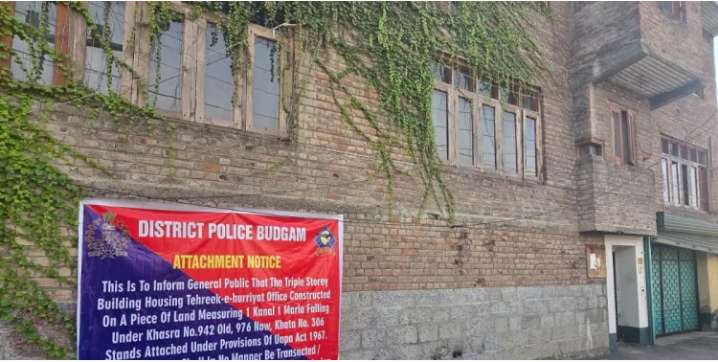 Police Attaches Tehreek-e-Hurriyat Office Under UAPA in Hyderpora