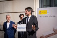 Ernest Urtasun visita el inicio de obra de la Biblioteca Pública del Estado en Barcelona