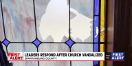 Leaders respond after church vandalized