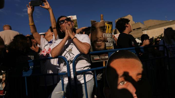 From a hilltop village and across Israel: Tears of joy as the living hostages are returned