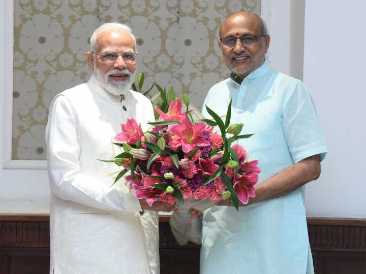 PM Modi calls on V-P CP Radhakrishnan, exchanges deepawali greeti