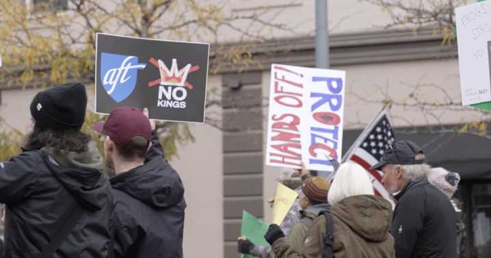 Thousands gather in Missoula for No Kings rally