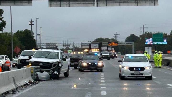 Multi-vehicle crash blocks traffic on I