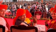BJP holds grand rally in Nagrota to support Devyani Rana