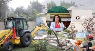 ¡Escándalo en Surco! Municipio derriba cerco de casa de congresista María Acuña por invadir parque pero detiene su demolición Operativo municipal en Los Álamos de Monterrico generó tensión y protestas