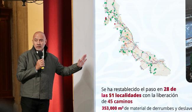 Restablecida la comunicación en 202 localidades afectadas por lluvias extraordinarias: SICT