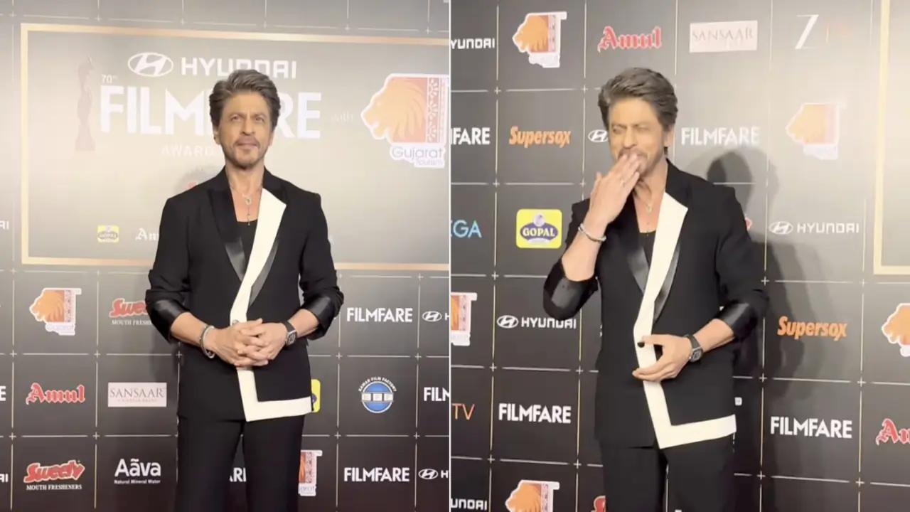 Shah Rukh Khan wins hearts at Filmfare 2025 red carpet, ahead of his much