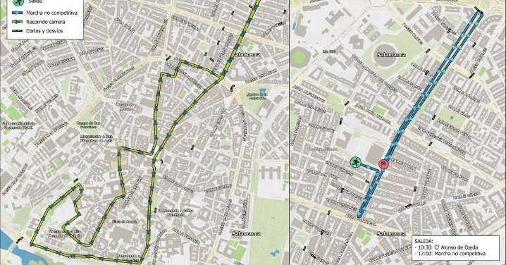 Cortes de tráfico este domingo por la XVI Carrera Popular y Solidaria de los 1.000 pasos