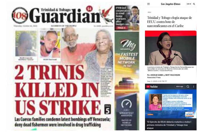 Delcy Rodríguez: “Profecía autocumplida” de Kamla Persad tras ataques de EEUU en el Caribe