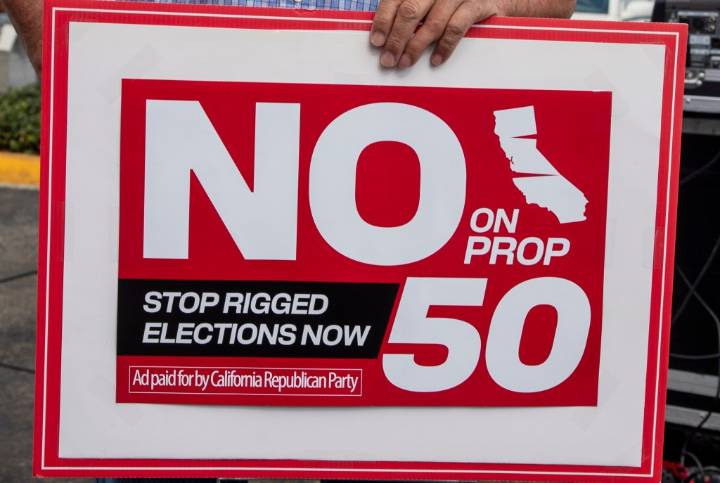 No on Prop. 50, an attack on democracy in California