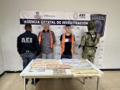 Detienen a dos hombres con droga y más de 99 mil pesos