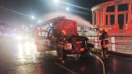 Fuego en Río de las Avenidas: sorpresa entre automovilistas al ver una grúa en llamas