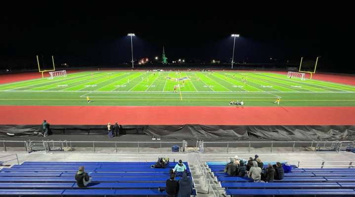 Barrington High School’s new Victory Field opens for competition