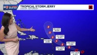 Tropical Storm Jerry churns in Atlantic; NHC monitoring development